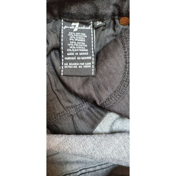 7 For All Mankind Women's Black Roxanne Zippered Ankle Denim Jeans Size 28 - Picture 7 of 7